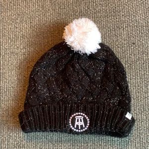 Barstool Sports black and metallic beanie